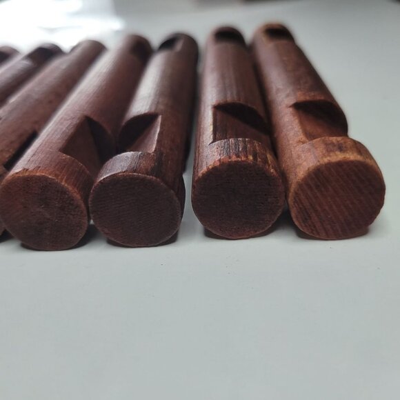 Lincoln Logs Replacement Wood 10 Pcs 4.5 Inch Vtg Building Construction 2 Notch - Picture 3 of 5